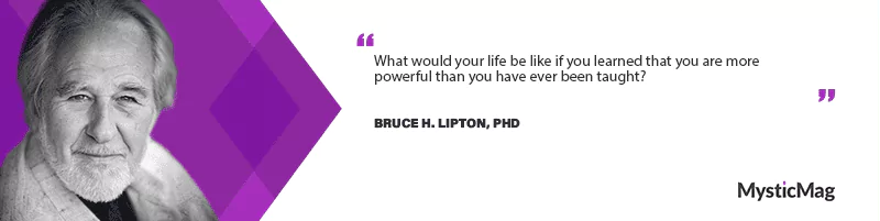 “The moment you change your perception is the moment you rewrite the chemistry of your body.” – Bruce H. Lipton, Ph.D.