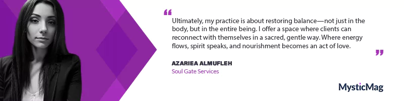 Healing Through Transitions: Azariea Almufleh on Hypnosis, Energy Work, and the Sacred Journey